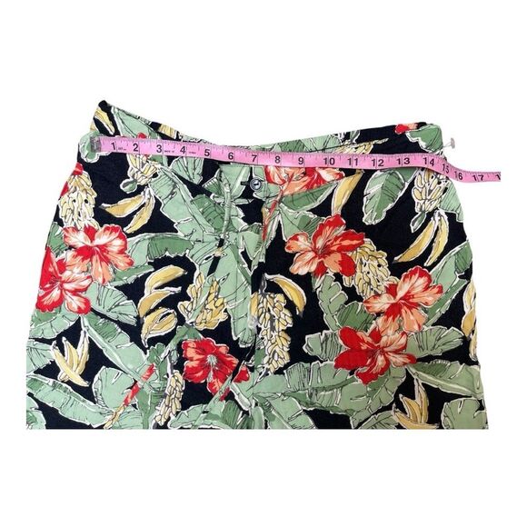 Intriguing Threads Tropical Print Casual Pants Size 12 Resort Wear Relaxed - Picture 2 of 9